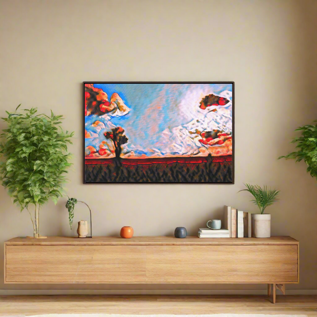 The Living Earth Framed Canvas Print