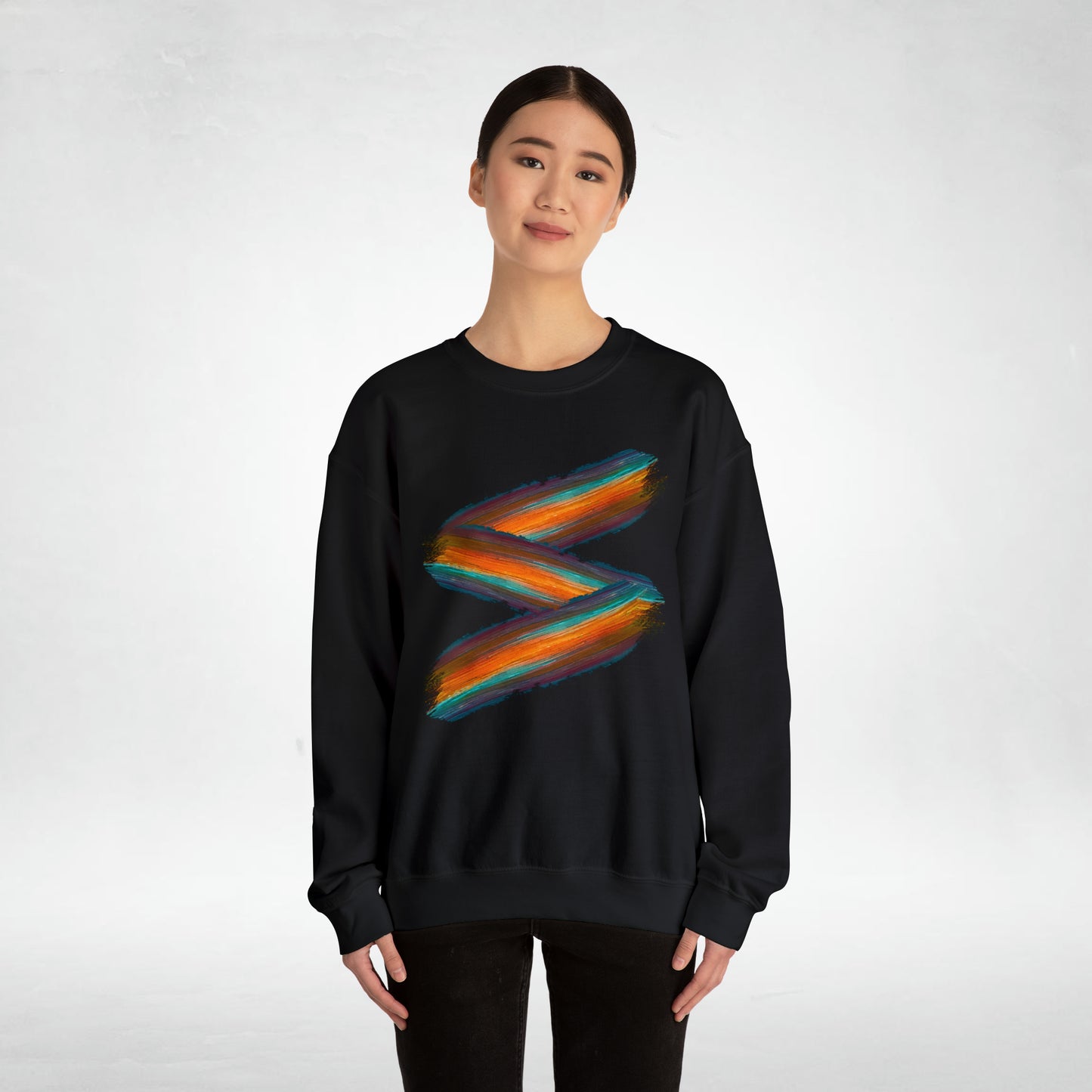 Colorful Paint Stripes Women's Sweatshirt