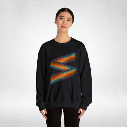 Colorful Paint Stripes Women's Sweatshirt