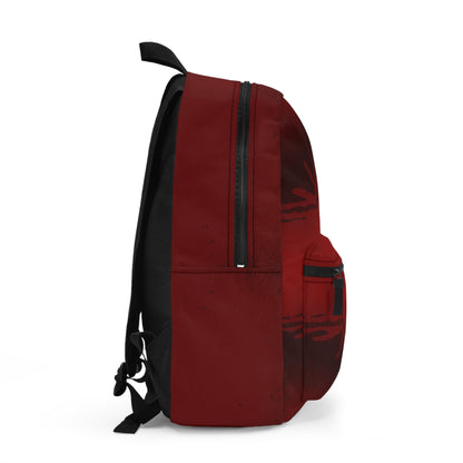 Fiery Red Sun Water-Resistant School Backpack