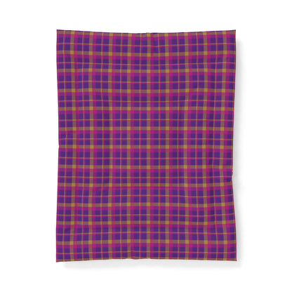 Yellow + Magenta Plaid 100% Cotton Comforter