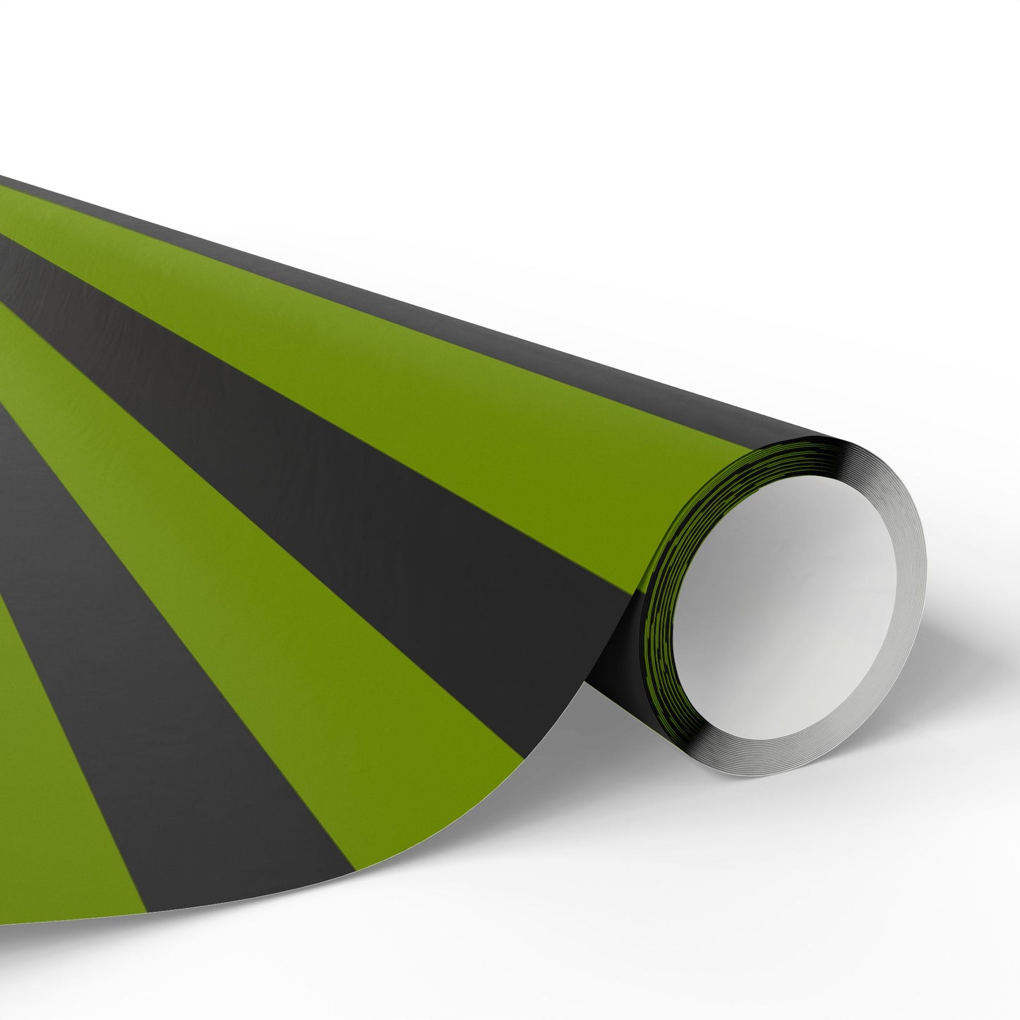 Avocado Green Striped Wrapping Paper Roll (3 sizes)