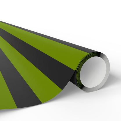 Avocado Green Striped Wrapping Paper Roll (3 sizes)