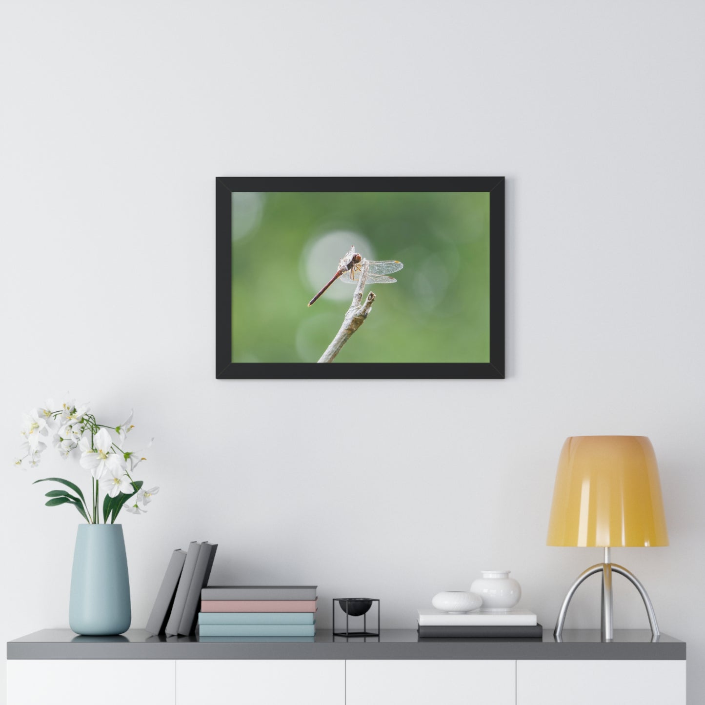 Dramatic Dragonfly Framed Matte Print