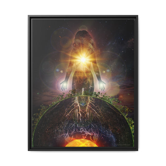 Persephone's Divinity Framed Canvas Print | Surreal Art