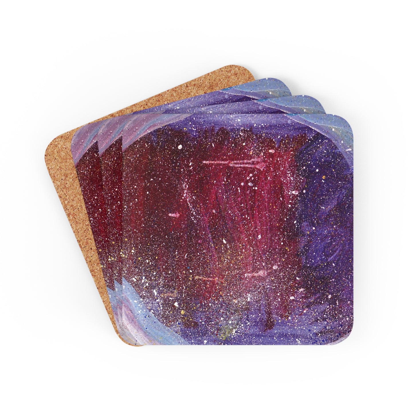 Plato's Cave Painting 4-Piece Corkwood Coaster Set