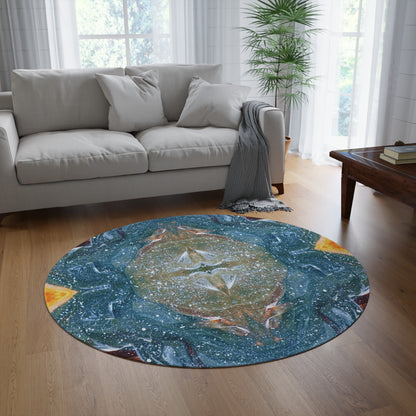 Cosmic Cell Division Round Rug