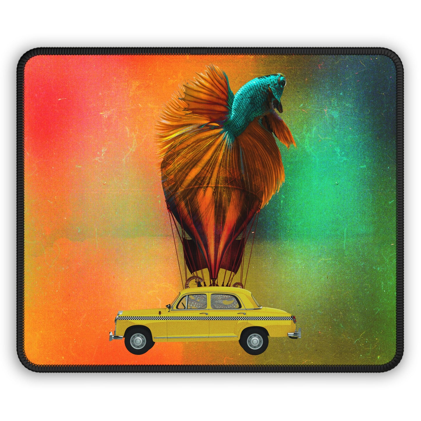 Aquamobile Taxi Service Large Mouse Pad | Surreal Art