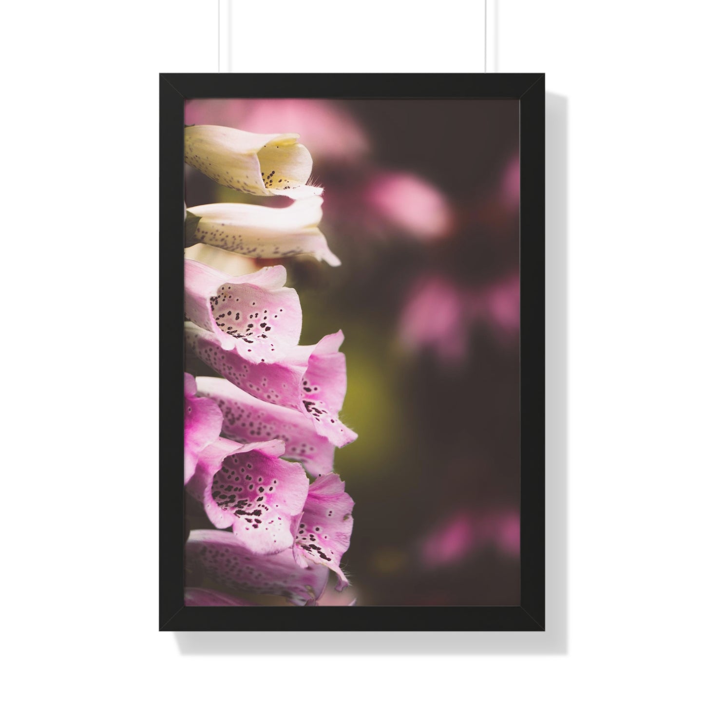 Foxglove Flowers Framed Matte Print