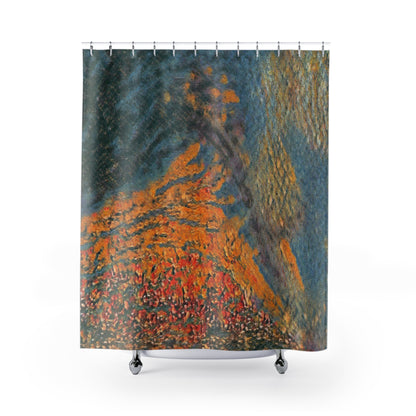 The Colors of Sunset Abstract Art Shower Curtain