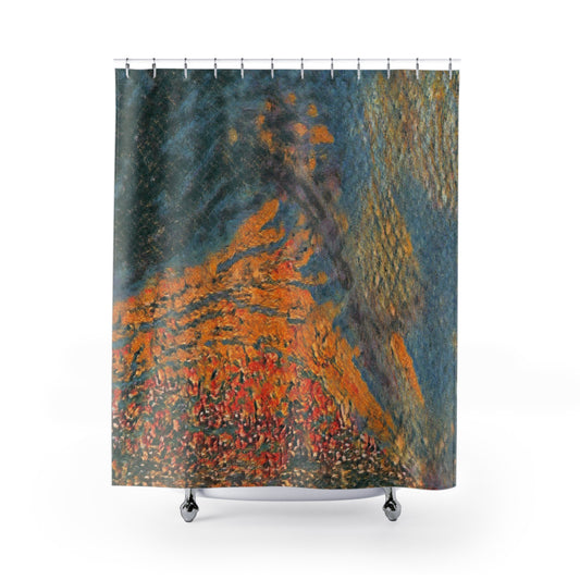 The Colors of Sunset Abstract Art Shower Curtain
