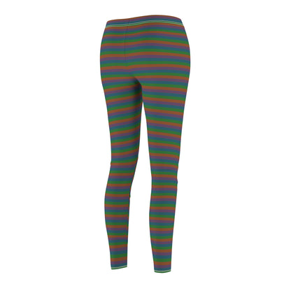 Muted Skinny Striped Women's Super Soft Leggings