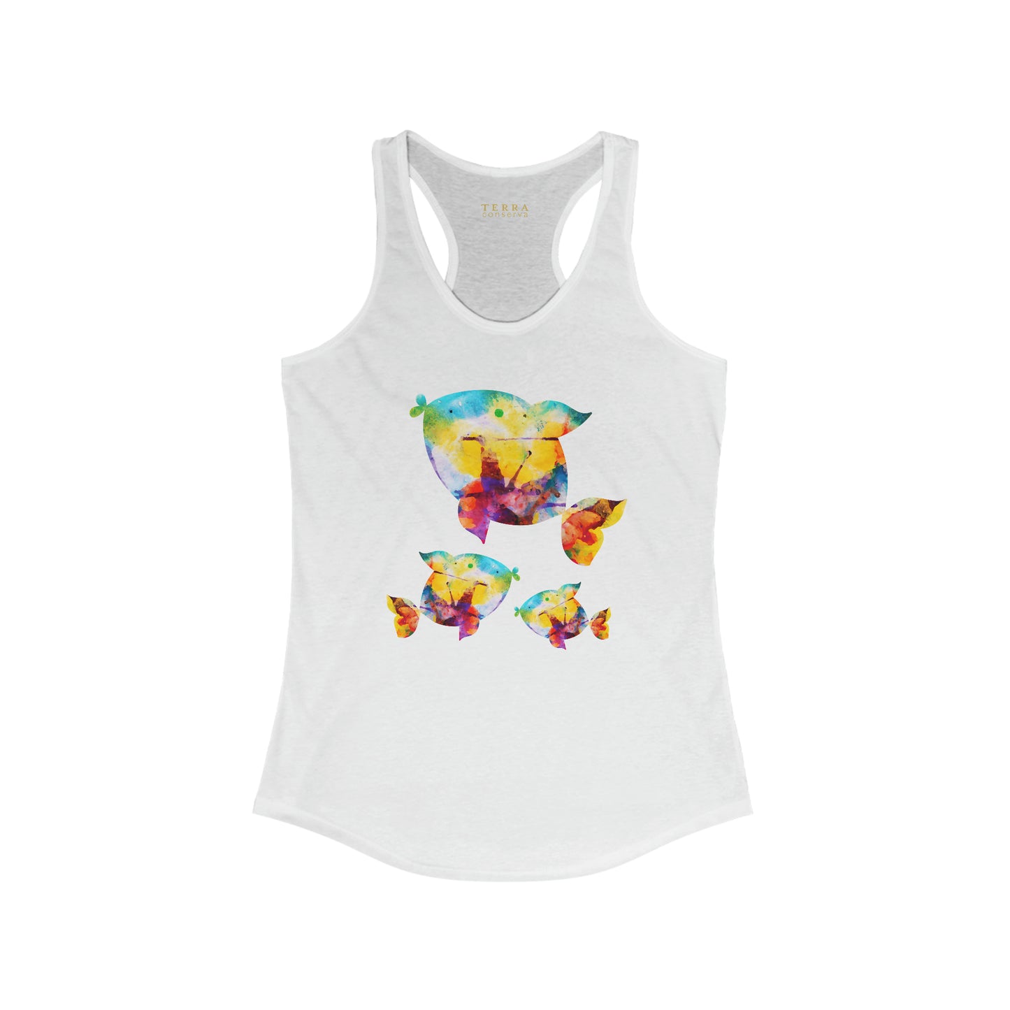 Happiness is a Painted Fish Women's Racerback Tank (multi colors)