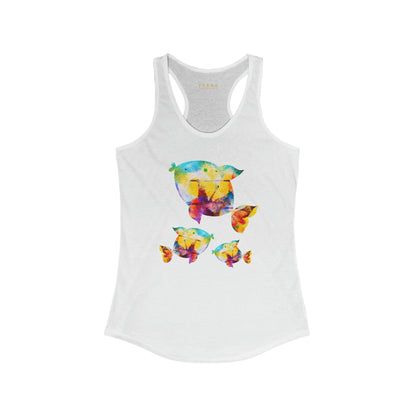 Happiness is a Painted Fish Women's Racerback Tank (multi colors)