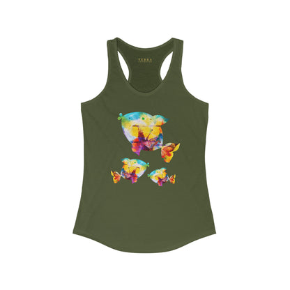 Happiness is a Painted Fish Women's Racerback Tank (multi colors)