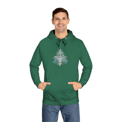 Painted Pine Tree Adult Fleece Hoodie