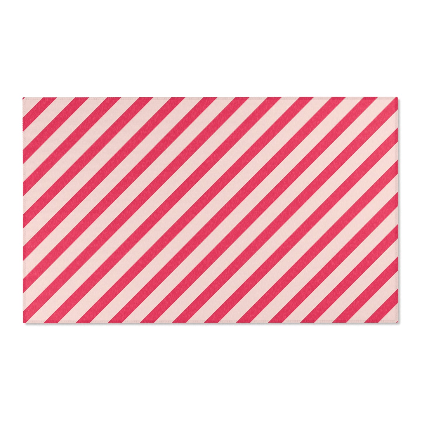 Diagonal Pink Stripes Indoor Rug