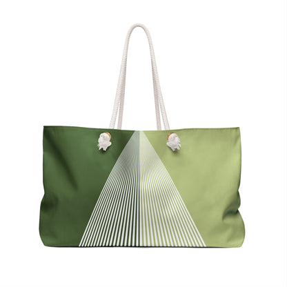 Green Color Duality Weekender Bag