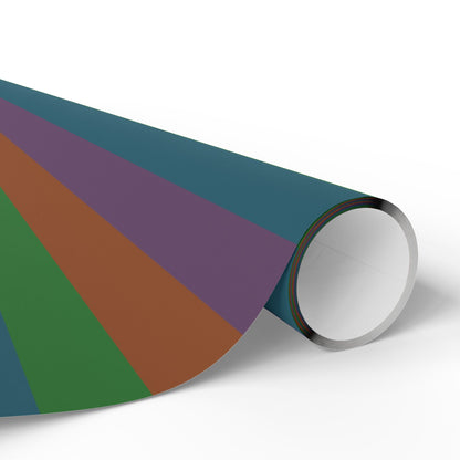 Muted Colorful Stripes Wrapping Paper Roll (3 sizes)