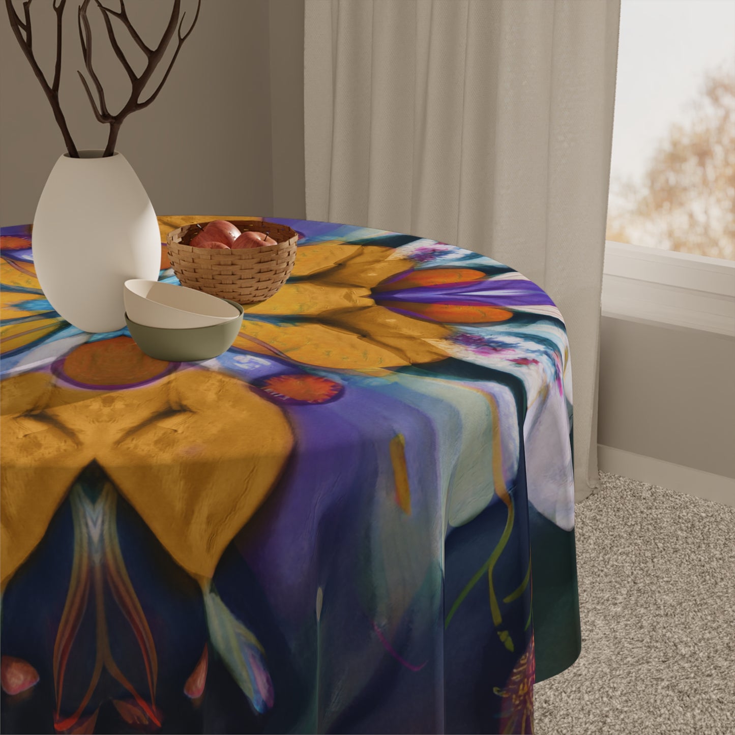 Flower Alchemy 55-inch Square Tablecloth