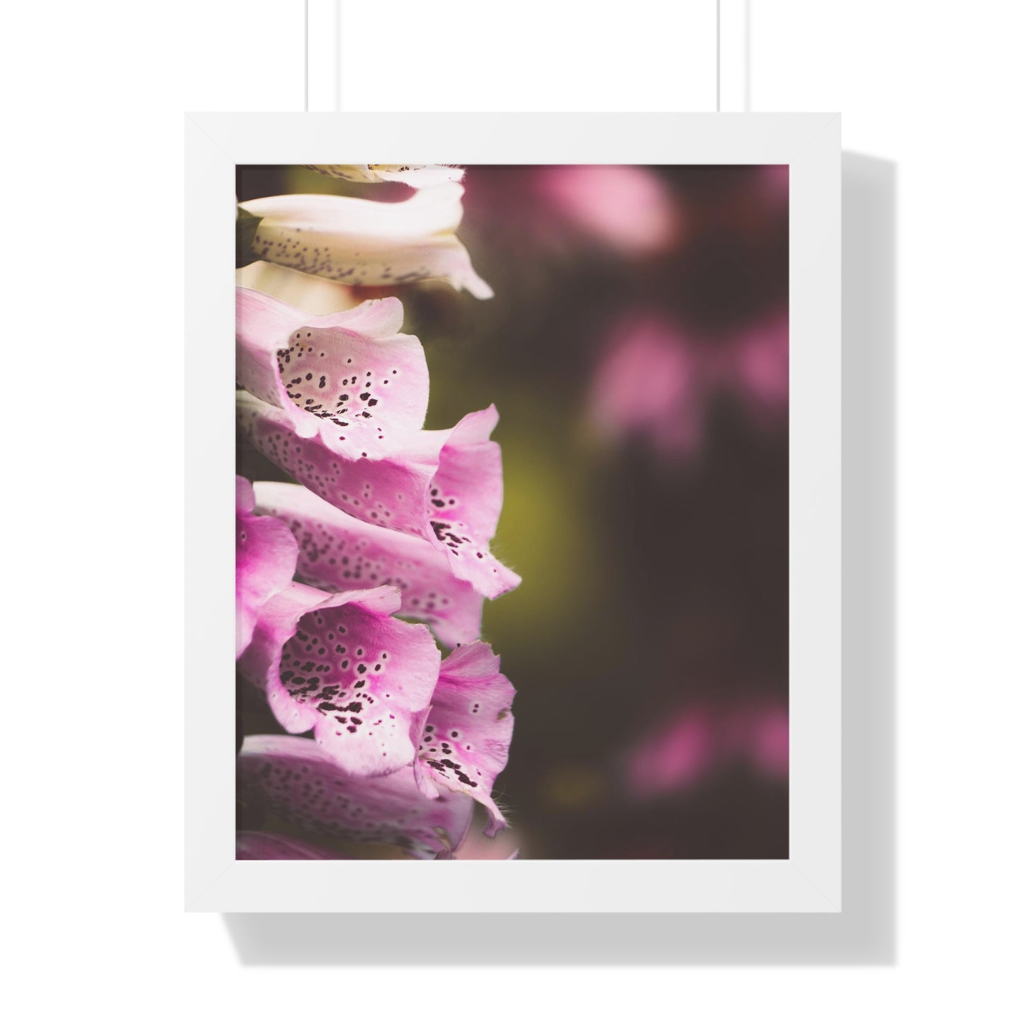 Foxglove Flowers Framed Matte Print