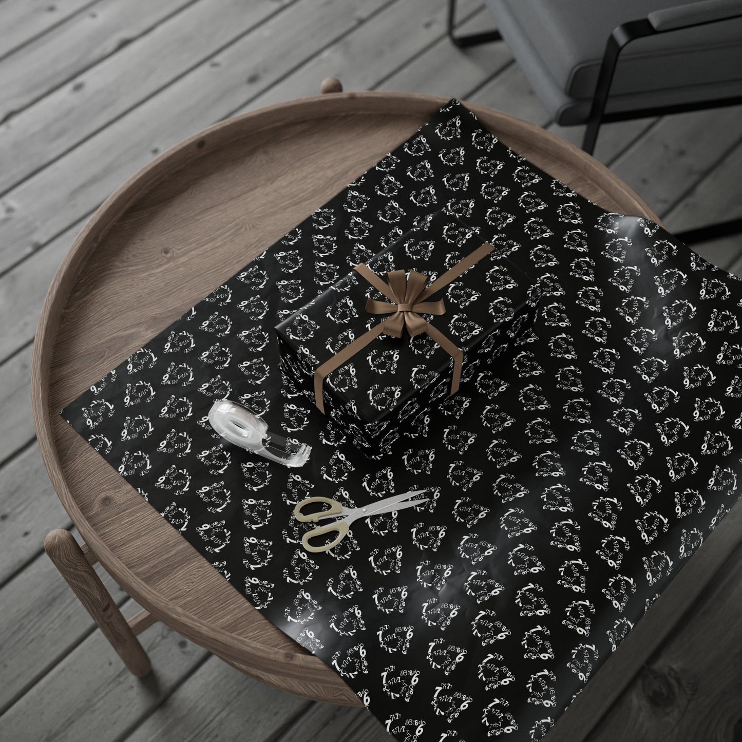 6-7 Meme Illusion Black + White Wrapping Paper Roll (3 sizes)