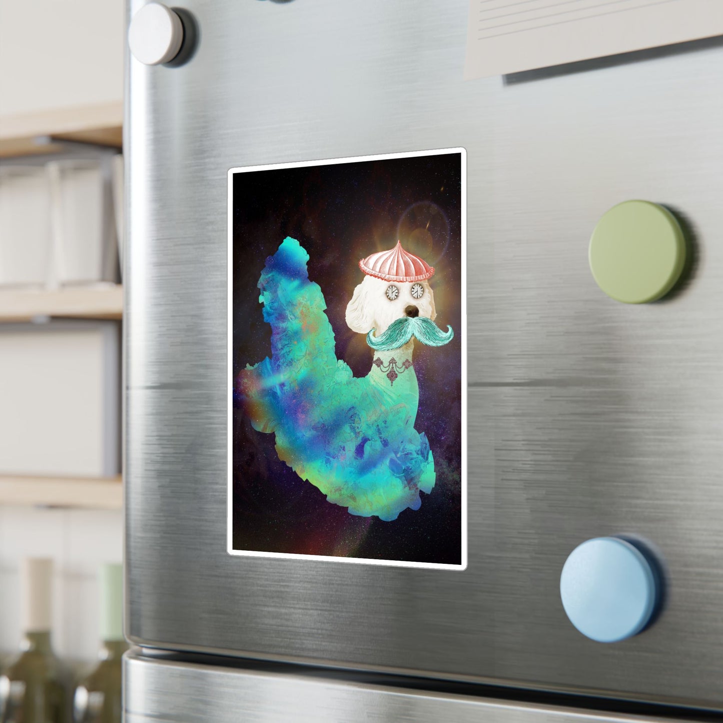 Surreal Astro Dog of Time Vinyl Decal Sticker