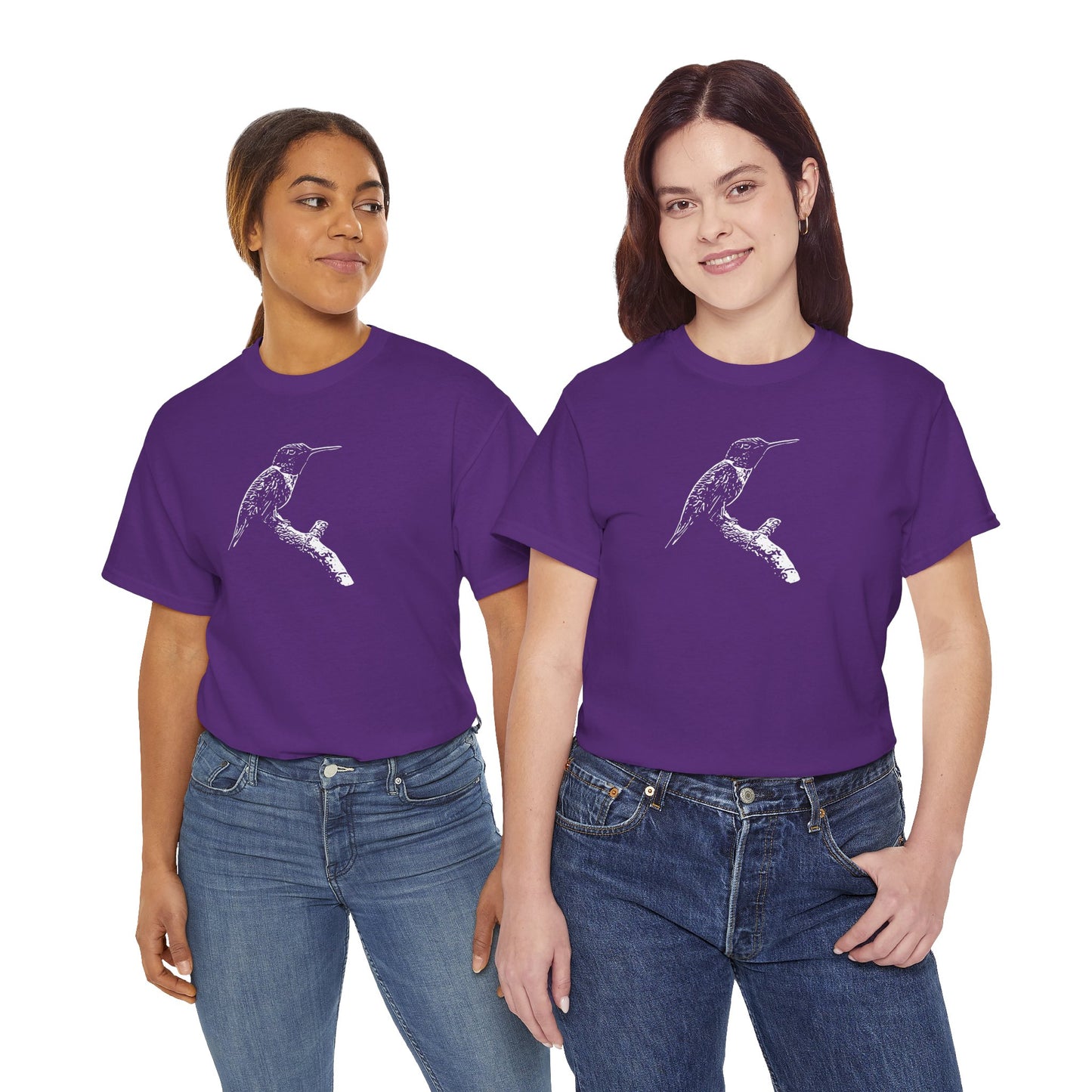 Hummingbird Adult 100% Cotton T-Shirt (Multicolors)