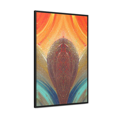 Flow of Magnetism Framed Canvas Print