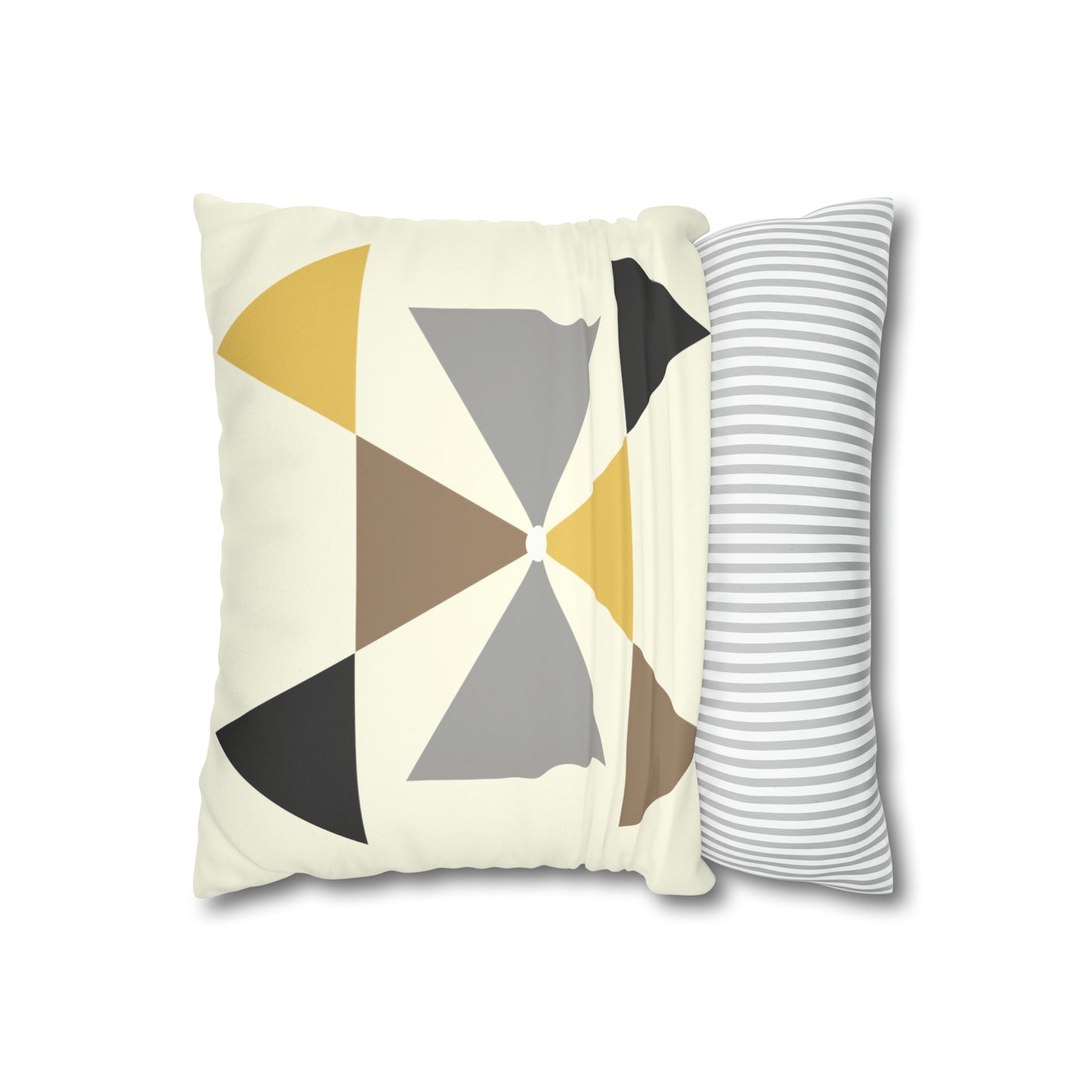 Geometric Triangle Design Faux Suede Throw Pillow Case (multi sizes)