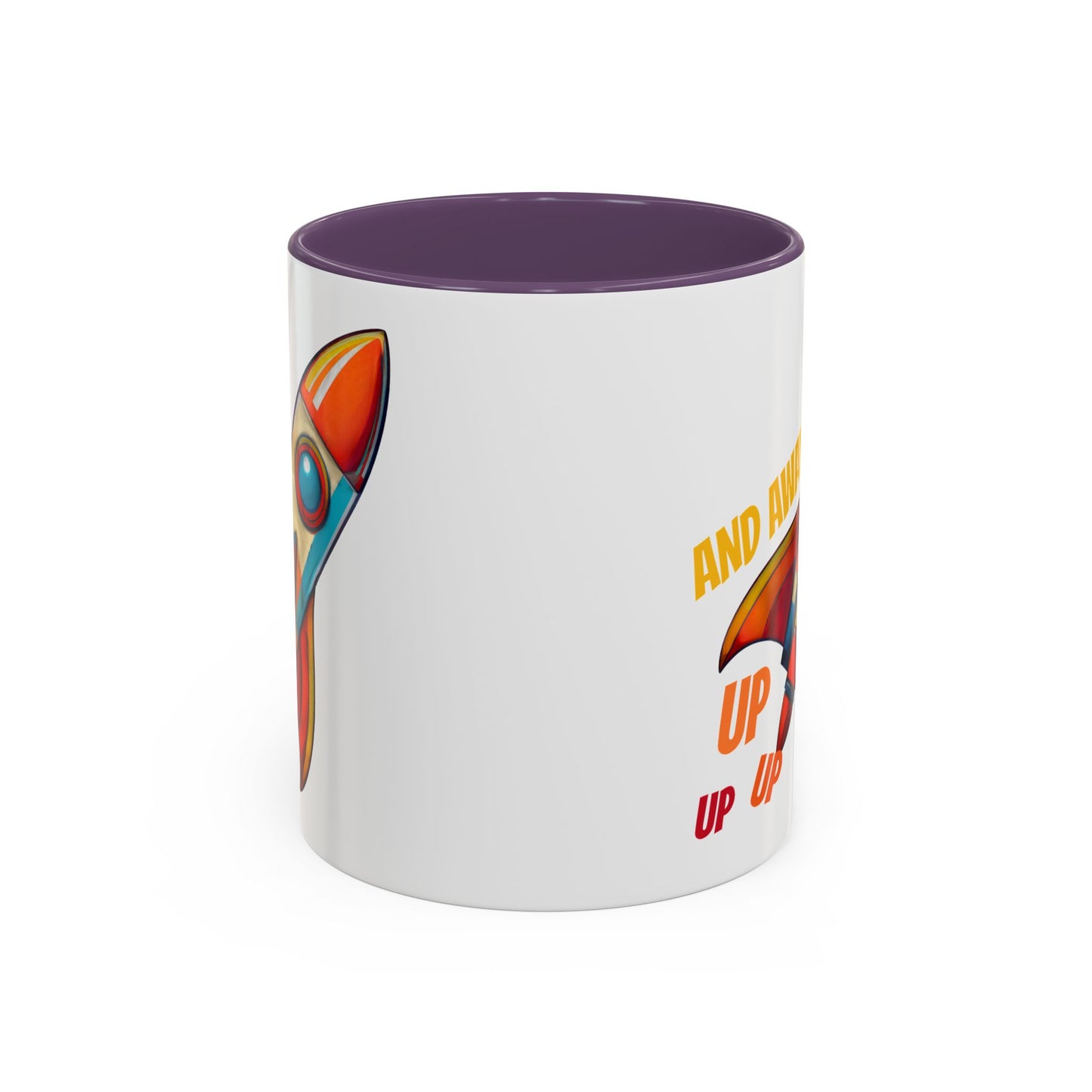 Rocket Ship Liftoff Colorful Ceramic Mug (11, 15oz)