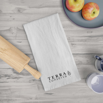 Black + White Terra Conserva Large Cotton Dish Towel