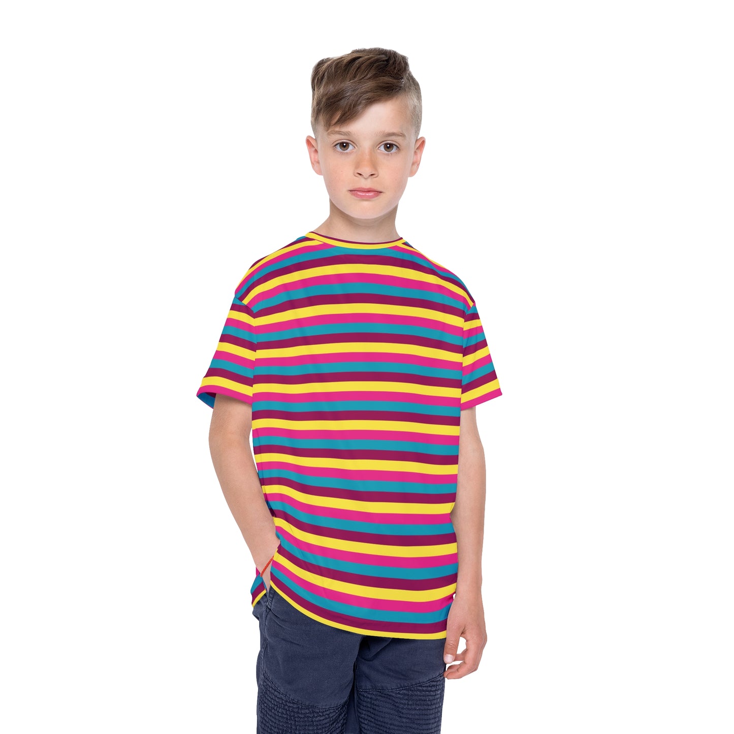 Pop Stripes Kids' Poly Tee