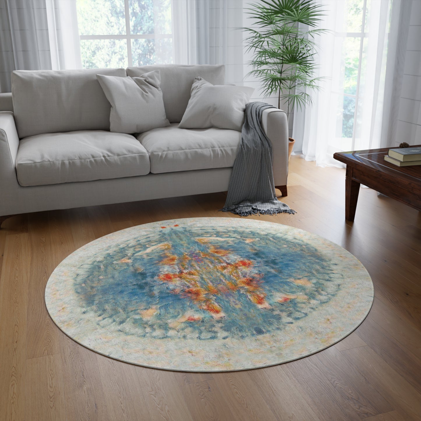 Water Spirits Round Rug