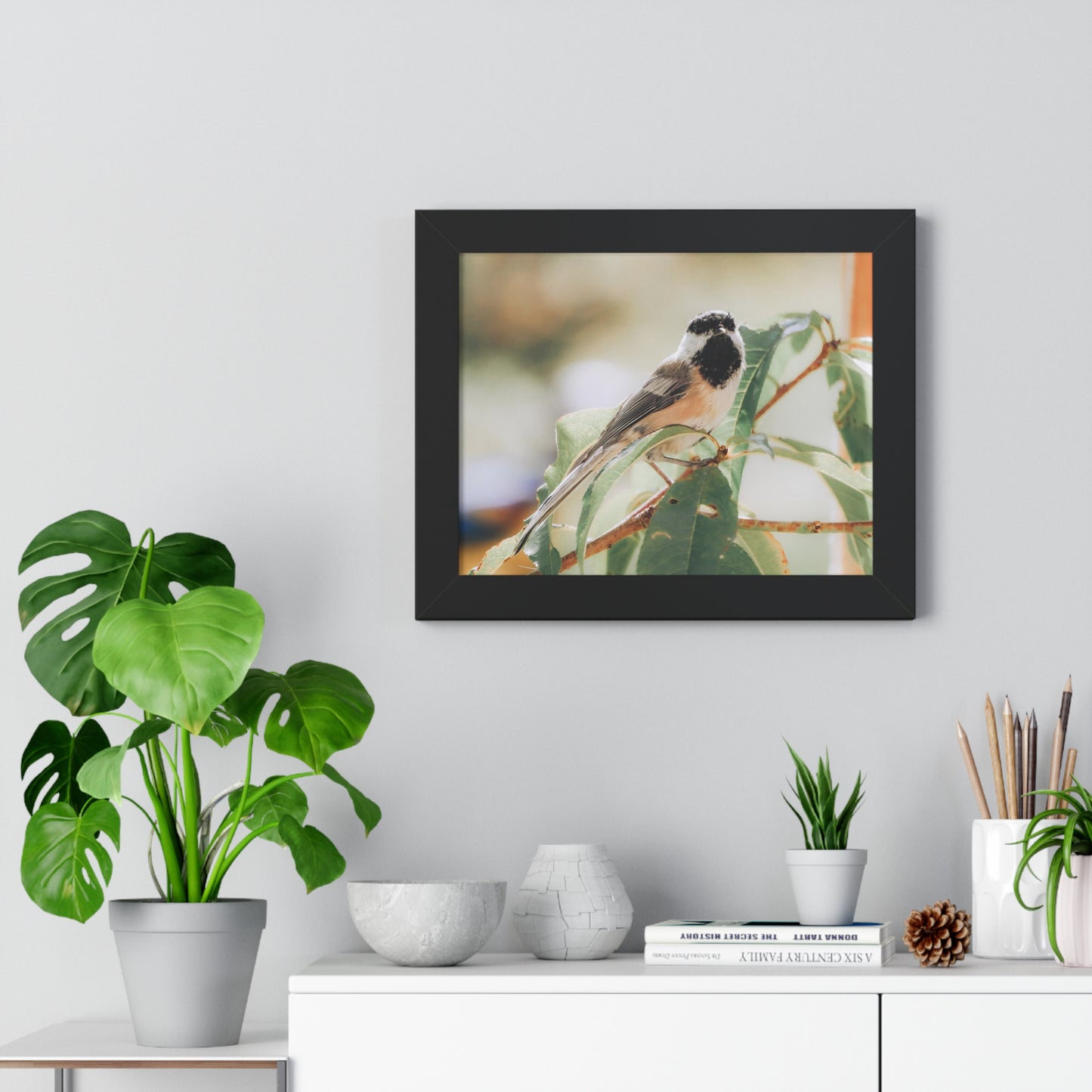 Black-Capped Chickadee Framed Matte Print