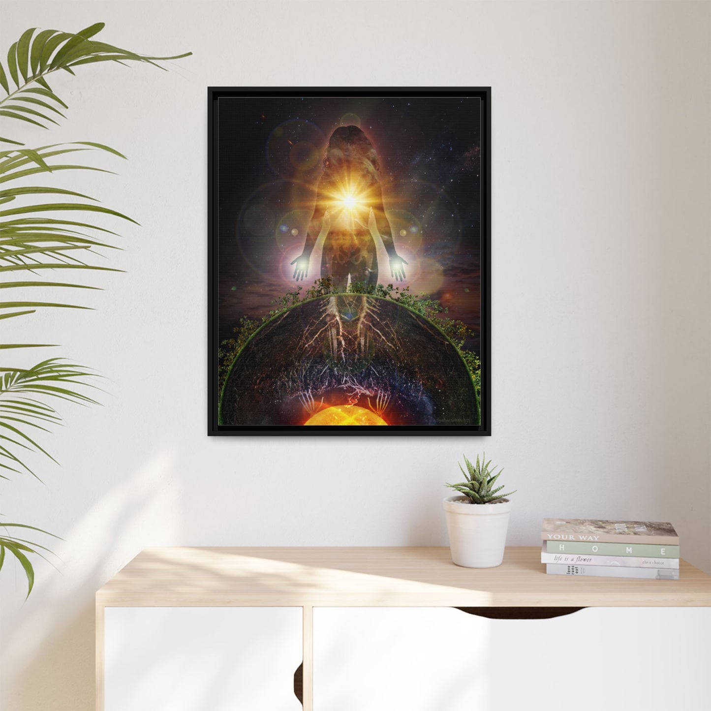 Persephone's Divinity Framed Canvas Print | Surreal Art