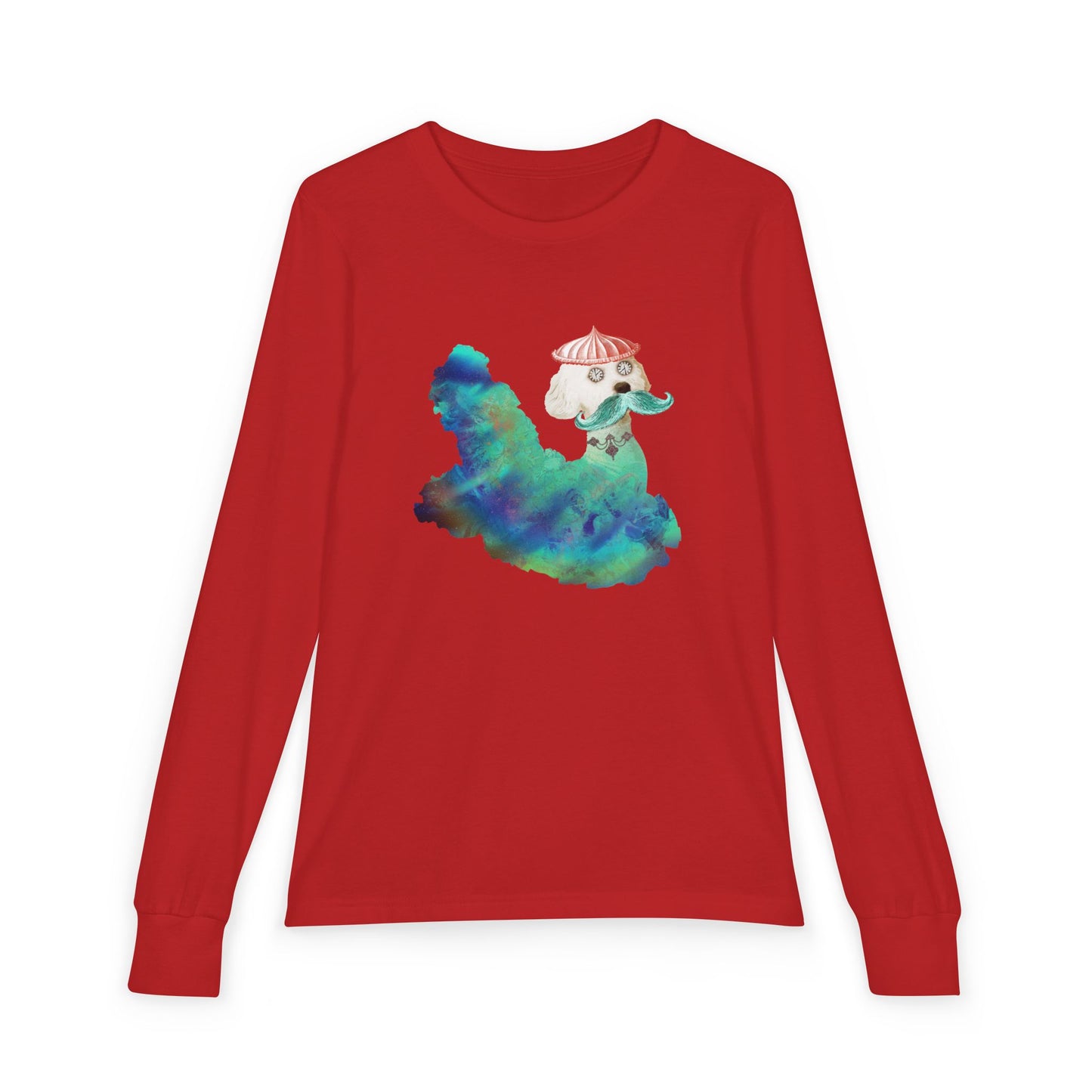 Surreal Astro Dog of Time Kids' Long Sleeve | Graphic Art Shirt | Terra Conserva