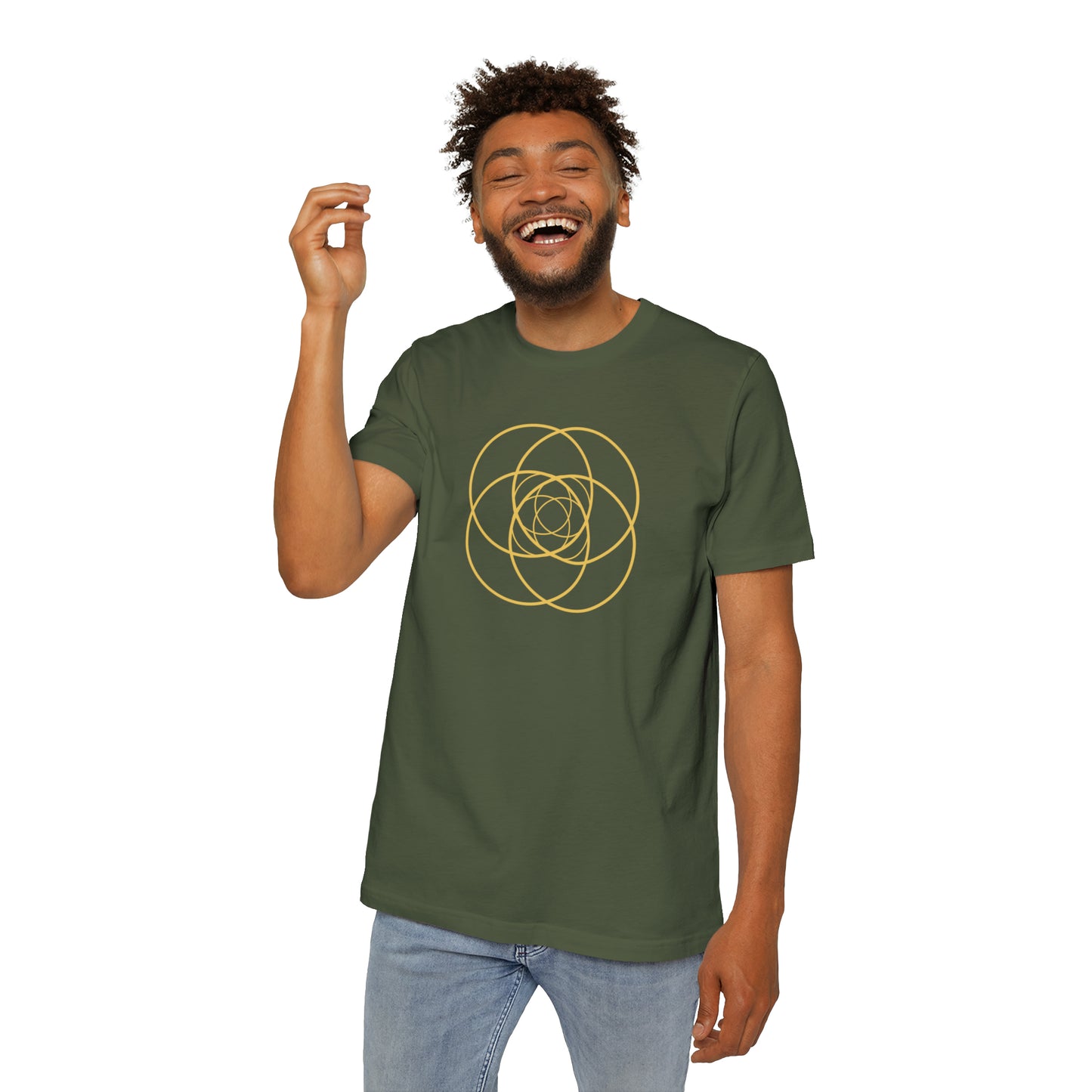 Intersecting Circles Men's T-Shirt, Made in USA