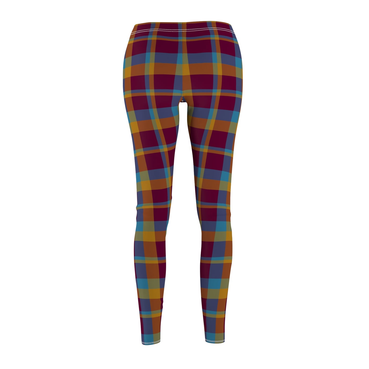 Mustard + Plum Plaid Women's Extra Soft Brushed Suede Leggings