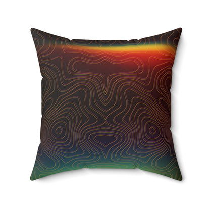 Spectral Heat Wave Faux Suede Throw Pillow