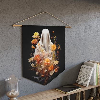 Halloween Garden Haunting Wood + Twine Tapestry