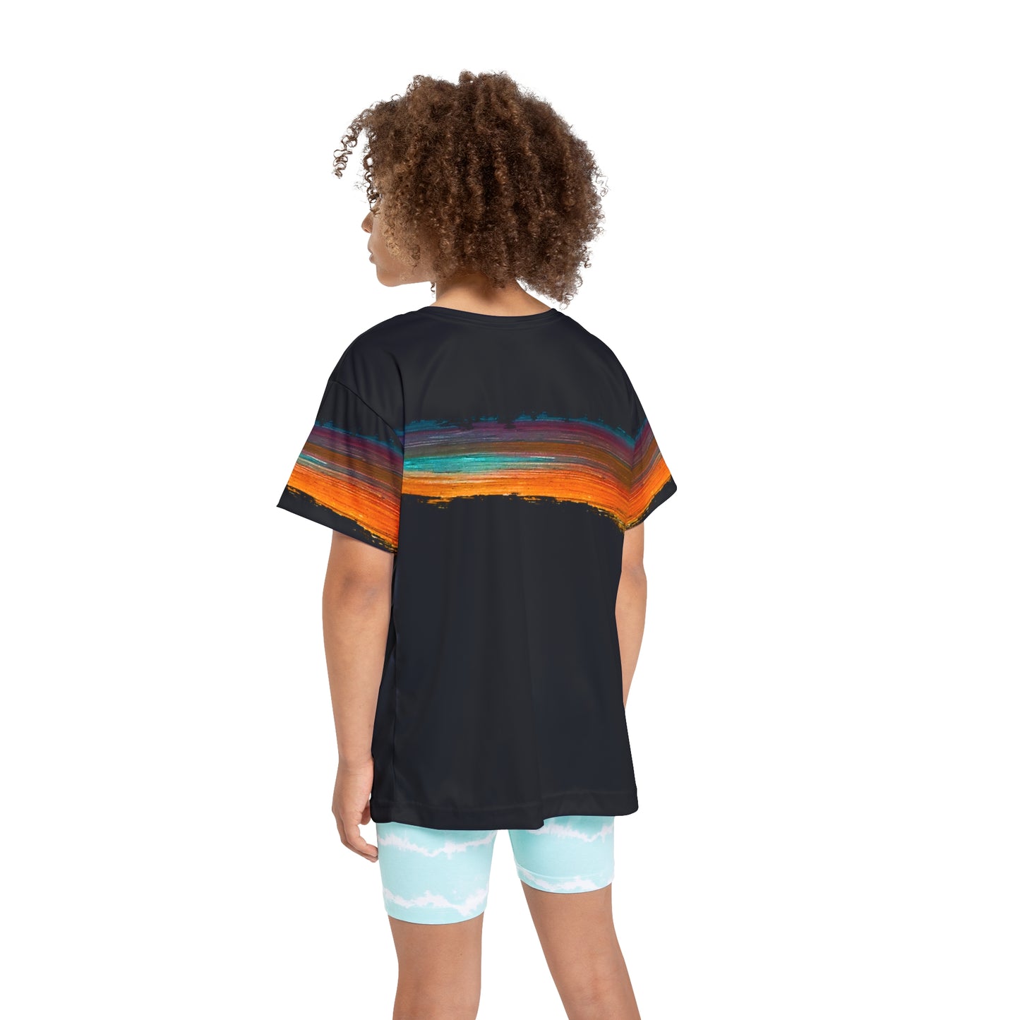 Colorful Paint Stripe Kids' Poly Tee