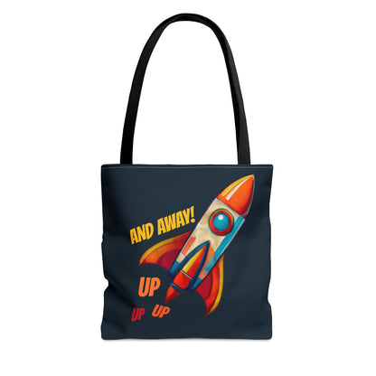 Rocket Ship Liftoff Tote Bag