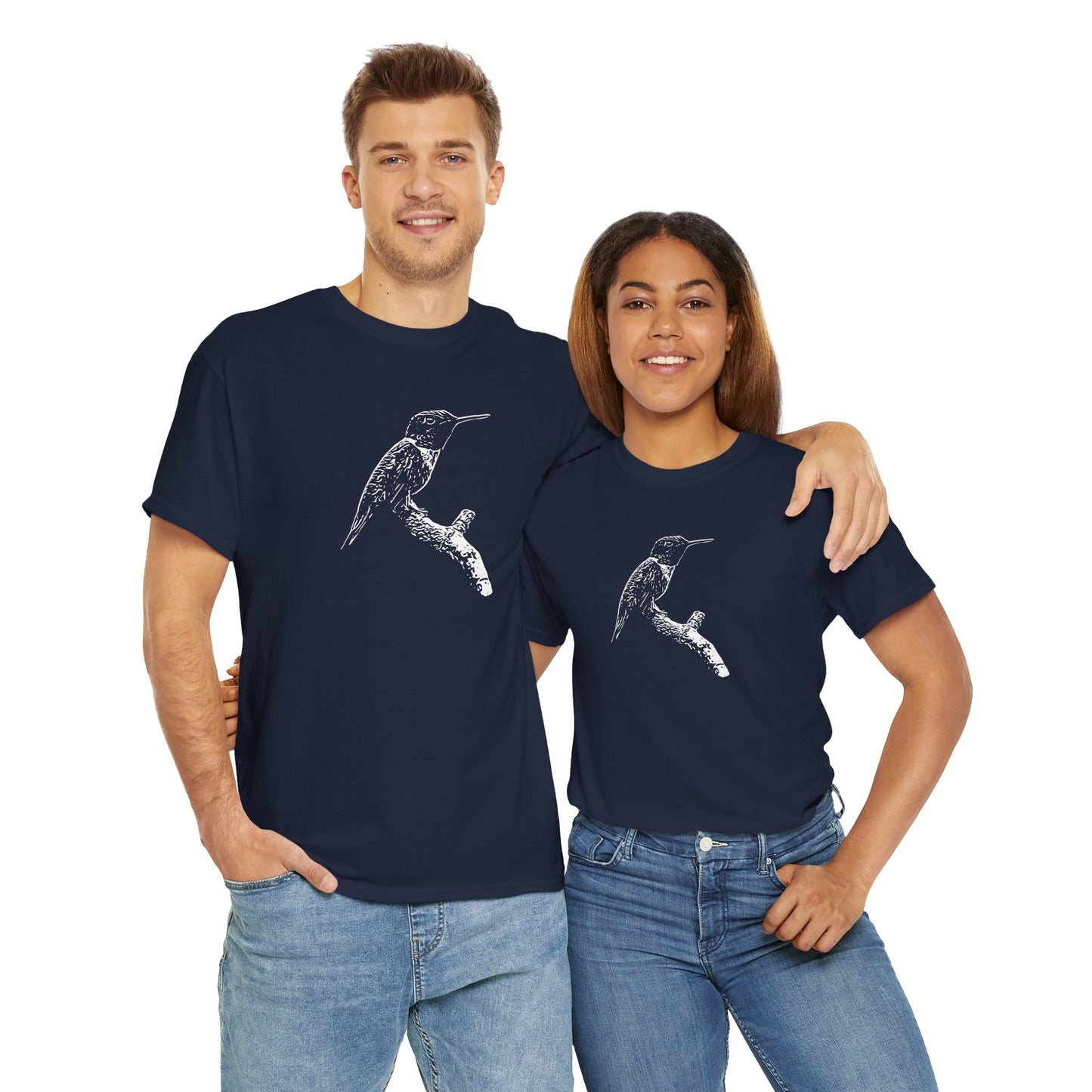 Hummingbird Adult 100% Cotton T-Shirt (Multicolors)