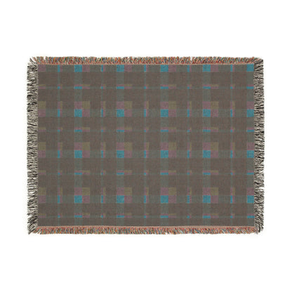 Warm Color Blocks 100% Cotton Woven Blanket (3 sizes) | Made In USA