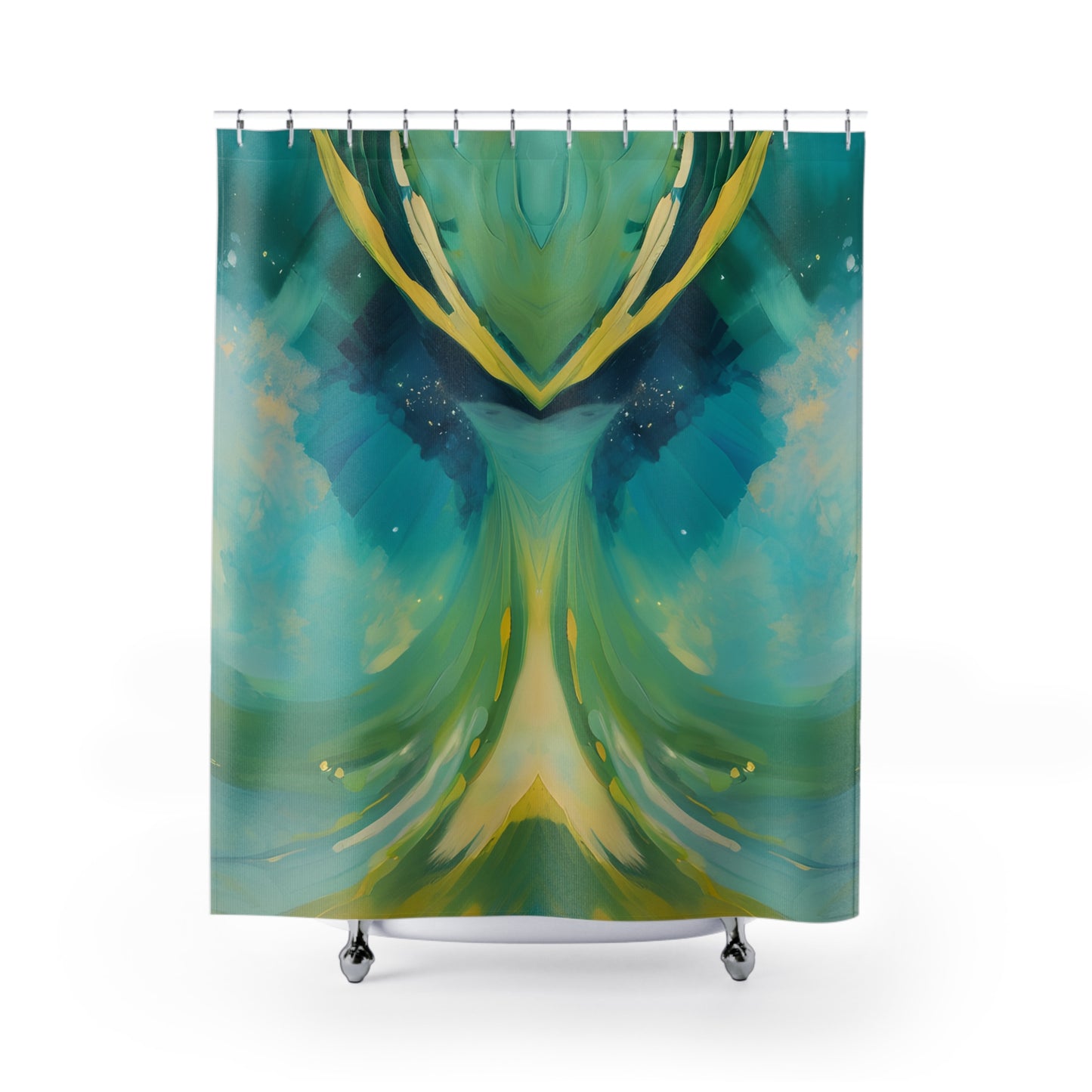 Oceanids Abstract Art Shower Curtain