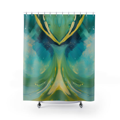 Oceanids Abstract Art Shower Curtain