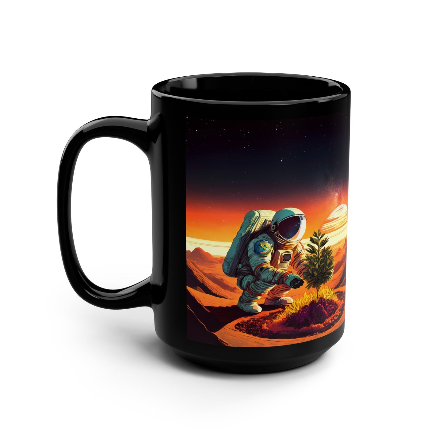 A Promethean Fable 15oz Black Mug