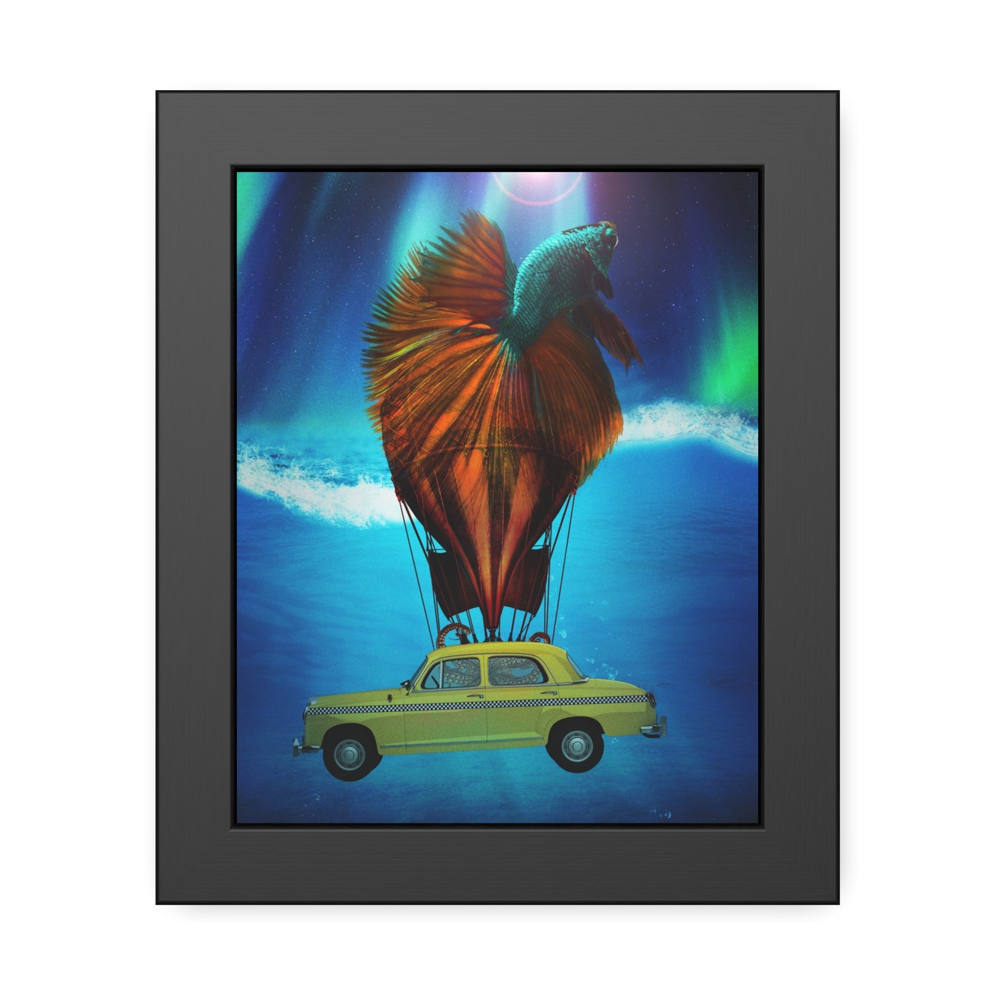 Aquamobile Taxi Service Framed Print | Surreal Art