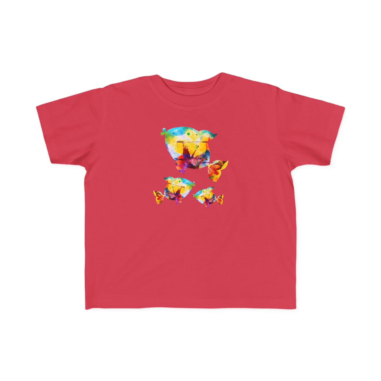 Happiness is a Painted Fish Toddler T-Shirt 2T-6T (multicolors)